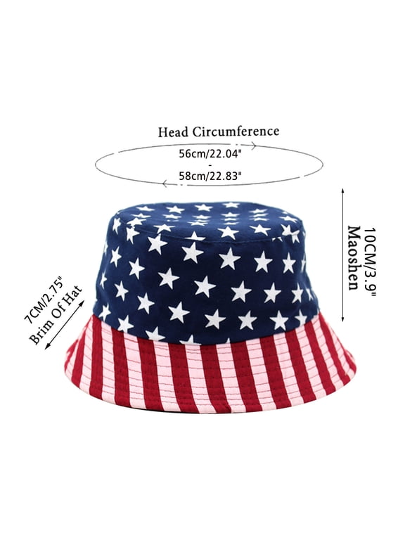 4th of July Hat, American Flag Hat, Fourth of July Accessories, Sun Hat Summer Essentials, Patriotic Bucket Hat, Dark Blue One size