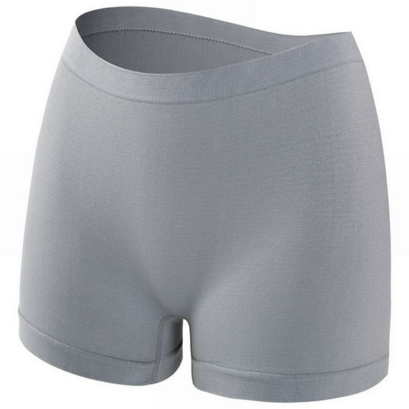 BKQCNKM Boyshort Panties for Women, Seamless Underwear for Women, Anti Chafing Shorts Women, Underwear Full Coverage Soft Stretch Shorts, Shorts for Under Dresses Women, Gray 2 3XL