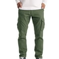 thumbnail image 1 of BKQCNKM Cargo Pants for Men Mens Sweatpants Cargo Wear Cargo Work Pants Trousers Men's Pants Cargo Pants Dark Green 3XL, 1 of 8