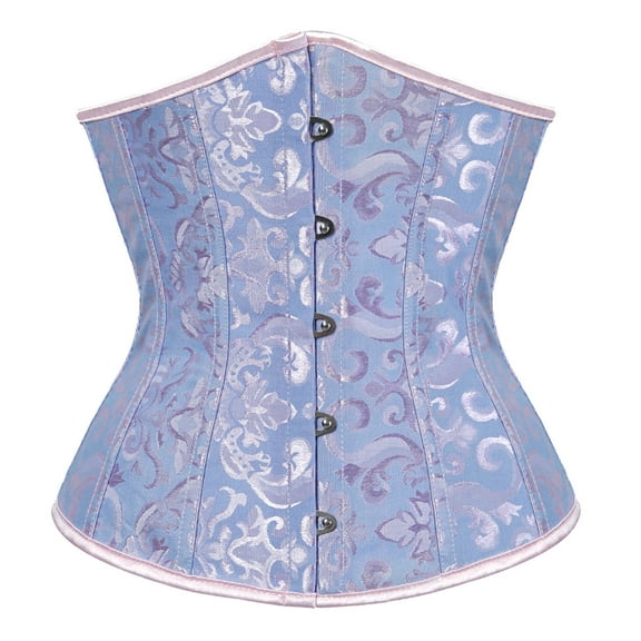 BKQCNKM Corset Tops for Women, Boned Corset, Renaissance Corset, Underwear Corsets Boned Shapeware, Underbust Corset, Blue L