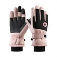 thumbnail image 1 of BKQCNKM Ski Gloves for Cold Weather Warm Windproof Rainproof Cold Proof Ski Riding Warm Gloves for Cycling Running Hiking Activities Winter Gloves Pink One Size, 1 of 4
