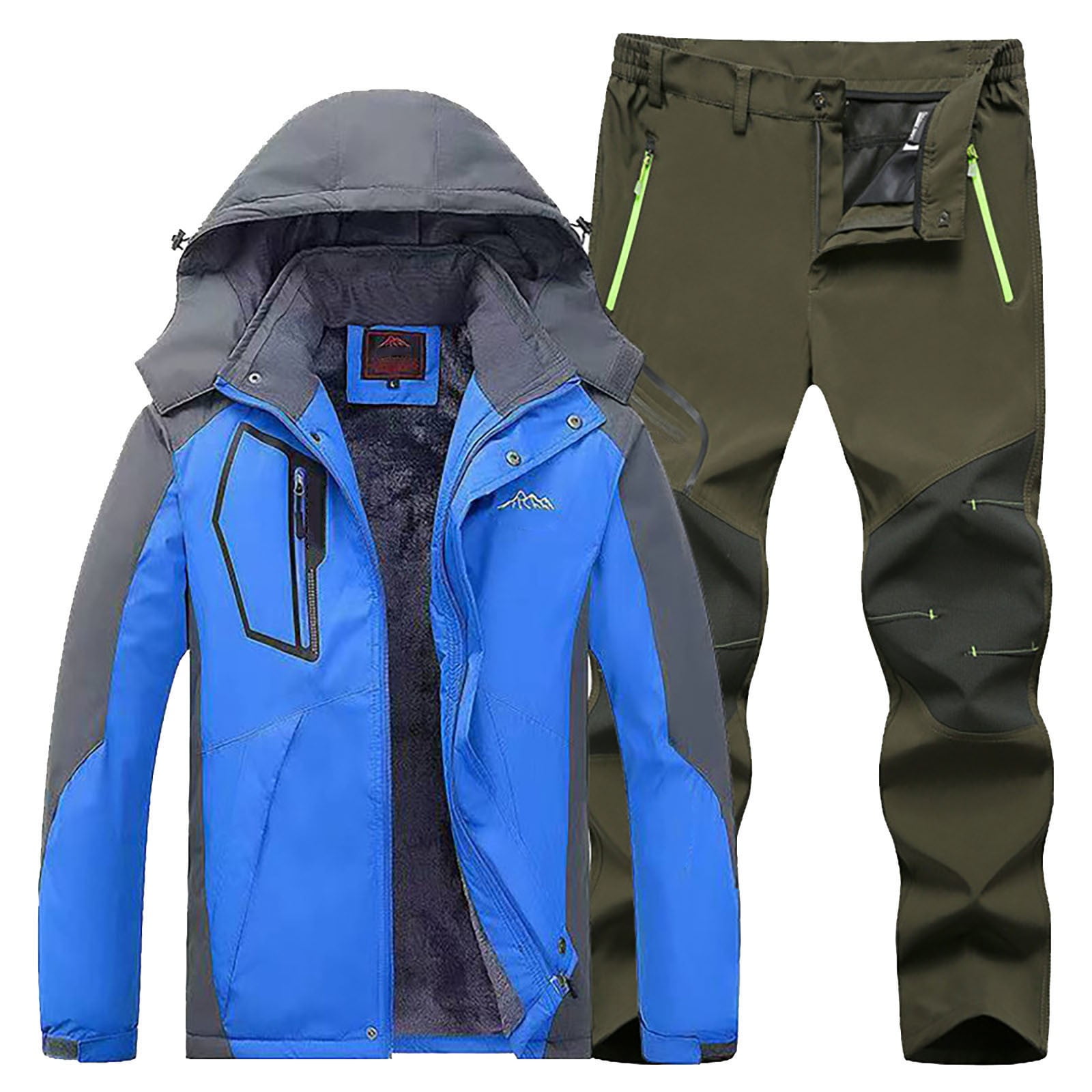 Clearance!BKQCNKM Snow Pants Men Ski Pants Men Jacket Trousers Set Men