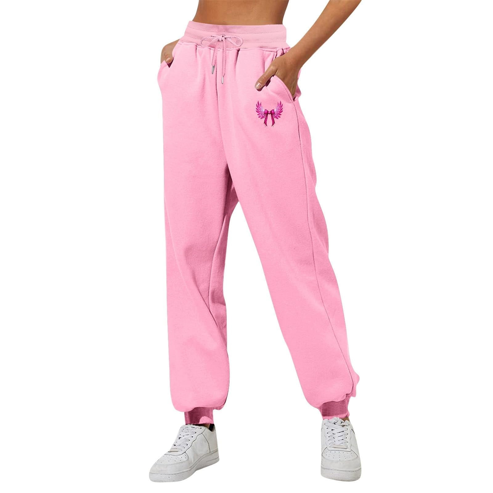 Hfyihgf Fleece Lined Joggers For Women High Waisted Thermal Winter Pants Sweatpants Workout Running Hiking Pants With Pockets Black S