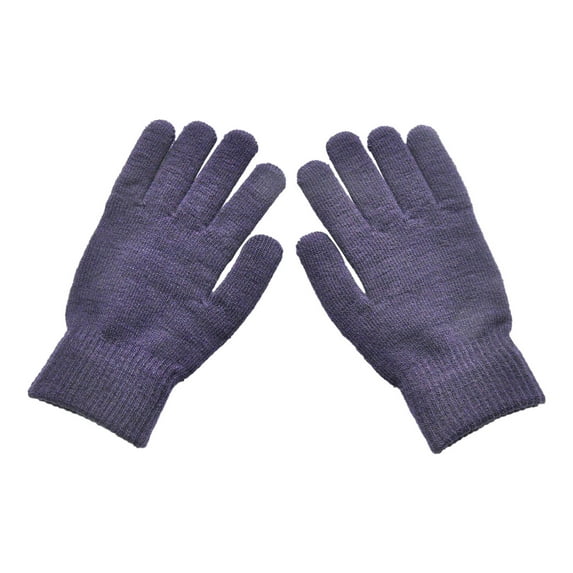 BKQCNKM Winter Accessories Gloves for Cold Weather Warm Gloves Men's and Women's Winter Thick Warm Knitted Gloves Cycling Gloves Purple 1