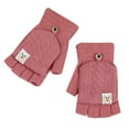 thumbnail image 1 of Clearance!BKQCNKM Winter Gloves Fingerless Gloves for Women Gloves for Cold Weather Half Finger Gloves Winter Office Warm Gloves Mittens for Women Watermelon Red, 1 of 6