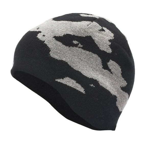 BKQCNKM Winter Hats for Men Beanies Hats Men Double-layer Cap Set Hat Camouflage Hat Ear Knit Cycling Marm Winter Sports Ski Woolen Baseball Caps Ski Hats for Men Gray One Size