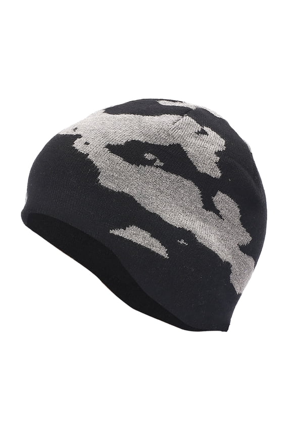 Winter Hats for Men Beanies Hats Men Double-layer Cap Set Hat Camouflage Hat Ear Knit Cycling Marm Winter Sports Ski Woolen Baseball Caps Ski Hats for Men Gray One Size