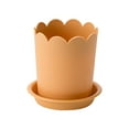 thumbnail image 1 of (Clearance) BNNG 1 Set Plastic Plant Pots for Plants with Saucers Indoor Planters Modern Flower Pot with Hole for All House Plants Herbs Flowers and Seeding Nursery, 1 of 8