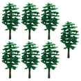 thumbnail image 1 of (Clearance) BNNG 10 PCS Model Pine Trees, N Scale Buildings Scenery Tree, Green Micro Land-scape Tree(2.76in), for Crafts, Wood-land Scenery, Diorama, Cake Topper, 1 of 6