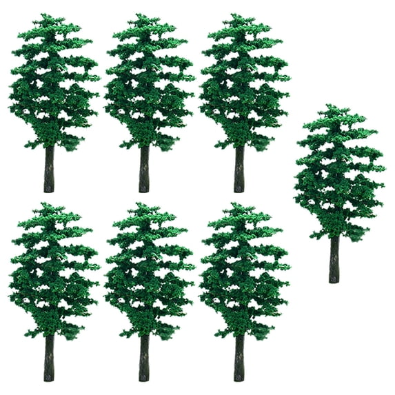(Clearance) BNNG 10 PCS Model Pine Trees, N Scale Buildings Scenery Tree, Green Micro Land-scape Tree(2.76in), for Crafts, Wood-land Scenery, Diorama, Cake Topper