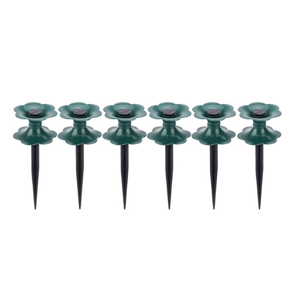 (Clearance) BNNG 6 PCS Garden Hose Guide Spike,Hose Guide Stake Hose Roller Guide,Keep Flowering Hose Out of Flower Beds,Rustproof Coated Garden Hose Stake for Yard,Lawn Hose Roller Support