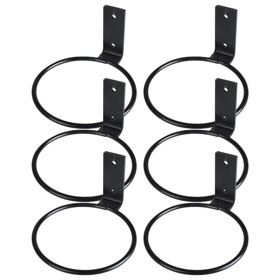 (Clearance) BNNG 6Pcs Hanging Flower Pots Holder Deck Railing Plant Container Holder for Round Pot Planters (6") Hanging Bucket Flower Pot Holder for Patio Balcony Outdoor Plants