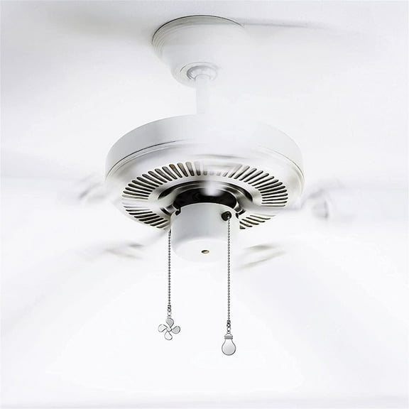 (Clearance) BNNG Ceiling Fan Pull Chain Fan Extension Chain Fan Chain Pulls Decorative 12 Inch Ceiling Fan Chain Extension Chain Extender Ornament (4, Silver)