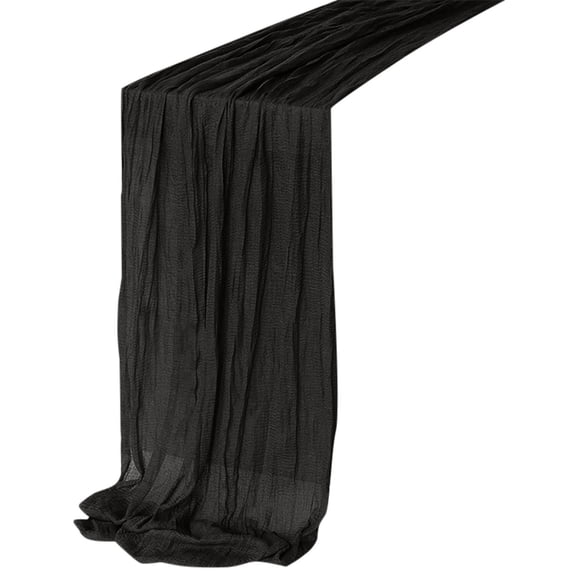 (Clearance) BNNG Cheesecloth Table Runner 35x118 Inch Boho Gauze Table Runner Rustic Cheese Cloth Long Table Runner Romantic Table Runner for Wedding Bridal Shower Birthday Party Table Decor