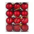thumbnail image 1 of BNNG Christmas Ball Ornaments Set（24 pcs）- Hanging Christmas Tree Ball Decorations in 4 Styles Shatterproof No Color Fading for Xmas Holiday (Multicolor Choose), 1 of 9