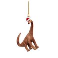 thumbnail image 1 of (Clearance) BNNG Christmas Dinosaur Ornaments 2D Dinosaur Hanging Ornament Christmas Tree Decor Dinosaur with Scarf Pendant Ornament for Dinosaur Themed Birthday Party Favors Christmas Tree, 1 of 6