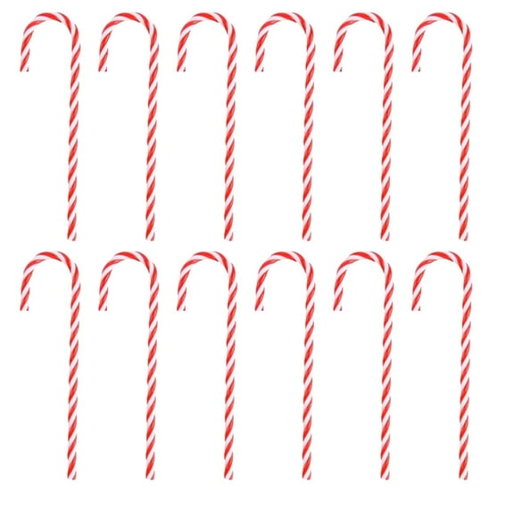 BNNG Christmas Lollipop Candy Cane Ornaments, Hanging Candy Cane Christmas Tree Crafts Red White Fake Candy Pendant for Xmas Tree Decor New Year Home Party Supply(12*Crutches/4*Candy)