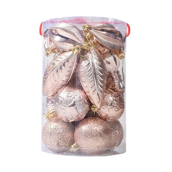 (Clearance) BNNG Christmas Ornaments Set,21 Pcs Shatterproof Green Gold Christmas Tree Ornaments Bulk, Assorted Shatterproof Decorative Hanging Ball Ornaments for Xmas Tree Decorations