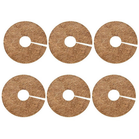 (Clearance) BNNG Coconut Fiber Mulch Ring Tree Plant Protector Mat, Natural Coco Coir Tree Protection Ring Plant Pot Soil Cover, Tree Rings Disc Plant Cover for Indoor Outdoor Plants,Landscaping