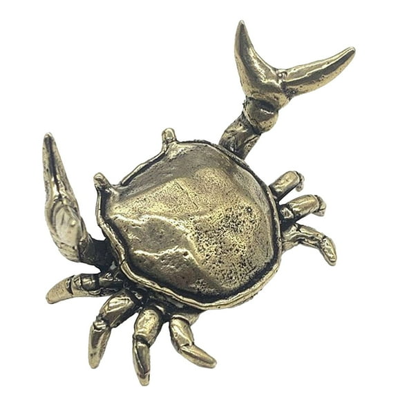 (Clearance) BNNG Crab Pen Holder Weightlifting Crab Desk Pen Holder Metal Crab Model For Pen Storage Desk Display Decoration Gold Fun Birthday Gifts Home Office Desktop Decorations