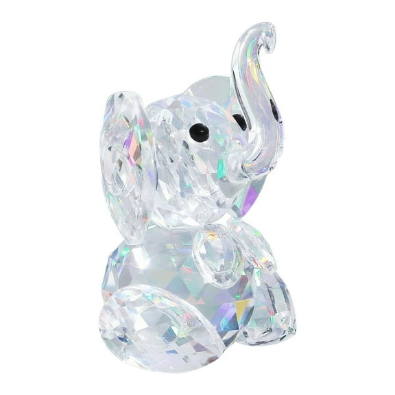 (Clearance) BNNG Crystal Elephant Gifts for Women Elephant Figurine Crystal Gifts for Women Cute Glass Animals Ornament Elephant Decor Statue Animal Collectible