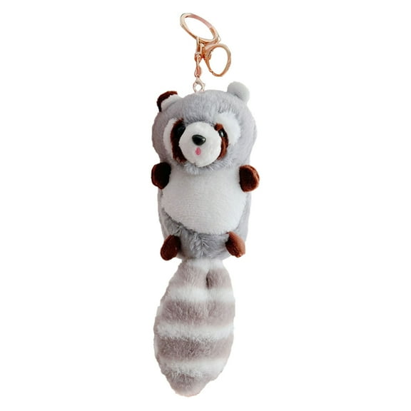 (Clearance) BNNG Cute Furry Animal Keychains Plush Stuffed Keychain Cute Soft Plush Panda Keychain Animal Pendant Toy Jewelry for Bag Purse