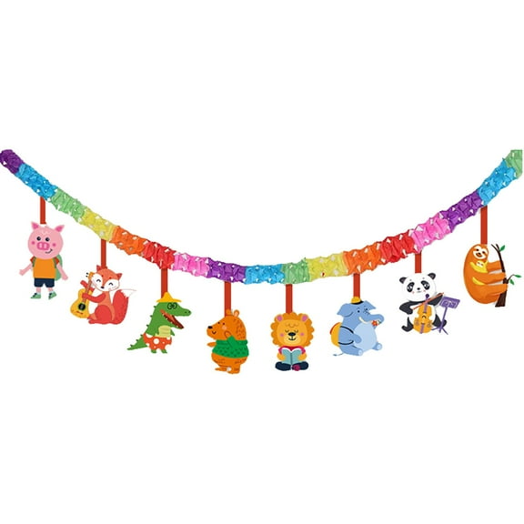 (Clearance) BNNG Cute Kids Pattern Banner First Day of School Decorations, Welcome Back to School Banner Garland Classroom Teachers Office Backdrop Home School Party Supplies