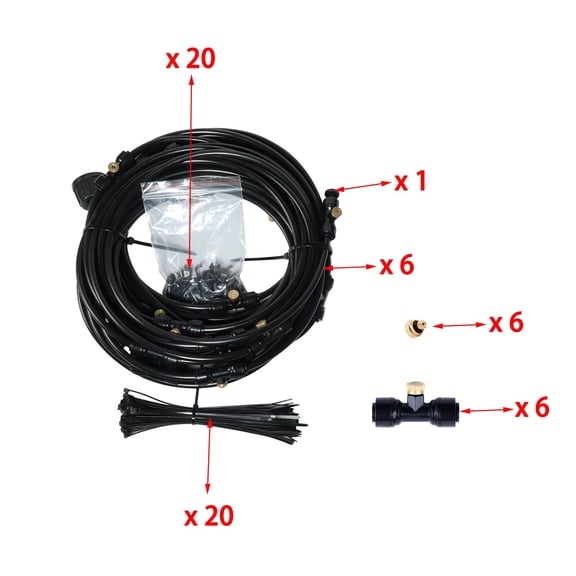 (Clearance) BNNG Drip Irrigation Kit, Garden Irrigation System Blank Distribution Tubing Watering Drip Kit/DIY Saving Water Automatic Watering System for Garden, Greenhouse, Flower Bed, Patio