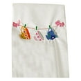 thumbnail image 1 of (Clearance) BNNG Embroidered Tea Towel Sweet and Cute Kitchen Towels Stitchwork Be Happy Love Live Simple French Fry Flour Sack Tea Dish Towel for Home Kitchen Farmhouse, 1 of 5