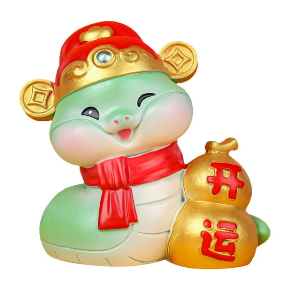 (Clearance) BNNG Feng Shui Figurine Resin Statue Decor Home Decoration Cute Cartoon Animal Statues Traditional Chinese Festival Figurine Decorations Small Home Office Desktop Table Ornaments