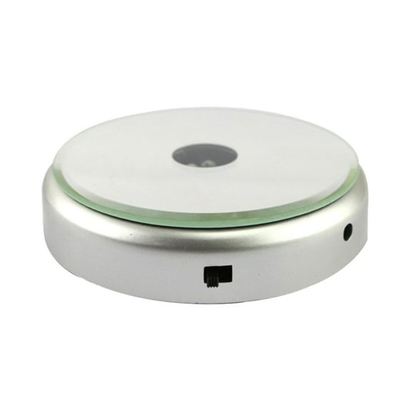 BNNG LED Light Base Multicolor Round Display Stand for Crystal Art Lighted Base for 3D Glass Led Display Base Pedestal Plate Décor Without Battery