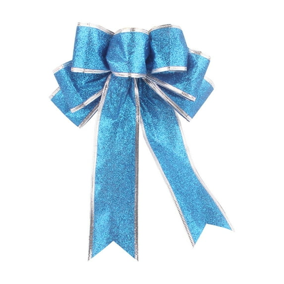 (Clearance) BNNG Large Christmas Wreath Bow Decor,Christmas Tree Topper Bow Decorations,Decorative Bow with Pink Burlap and Glitter String for Holiday Home Front Door Outdoor