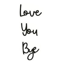 (Clearance) BNNG Love You Bye Wood Sign Home Decor Boho Decor Wall Decor Express Love and Warm for Your Family Lovers Wall Art Gift Hallway Entryway Door Valentine Decorations for Home