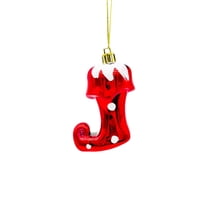 (Clearance) BNNG Red Mini Christmas Ornaments Christmas Crutches Candy Lollipops Elderly Boots Gloves Hats Train Shaped Combinations Christmas Tree Decoration Pendants Cute Small Gifts