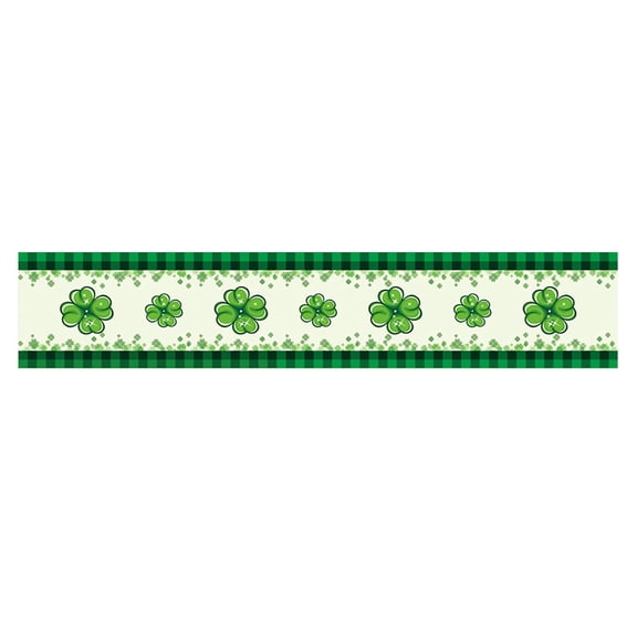(Clearance) BNNG St. Patrik's Day Rectangular Tablecloth, Green Leaves Shamrock Irish Clover Luck Washable Table Cover for Party Picnic Dinner Decor Flag Holiday Party Decoration Supplies