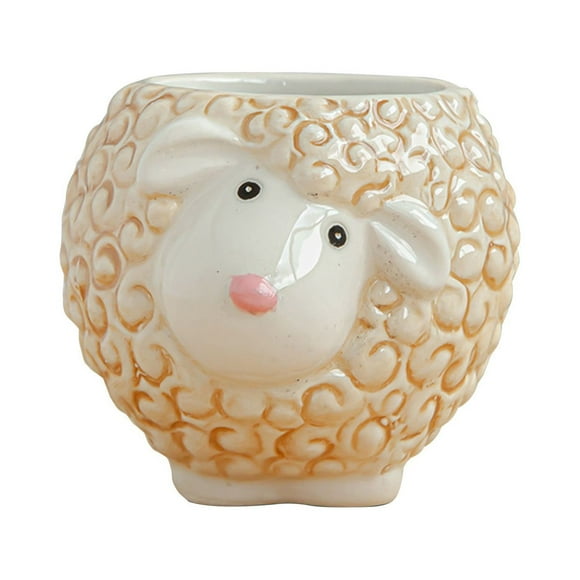 (Clearance) BNNG Succulent Pots,Cute Animal Shaped Cartoon Ceramic Succulent Cactus Flower Planters-Plant Not Included (Fox) Cute Home Desktop Decorations