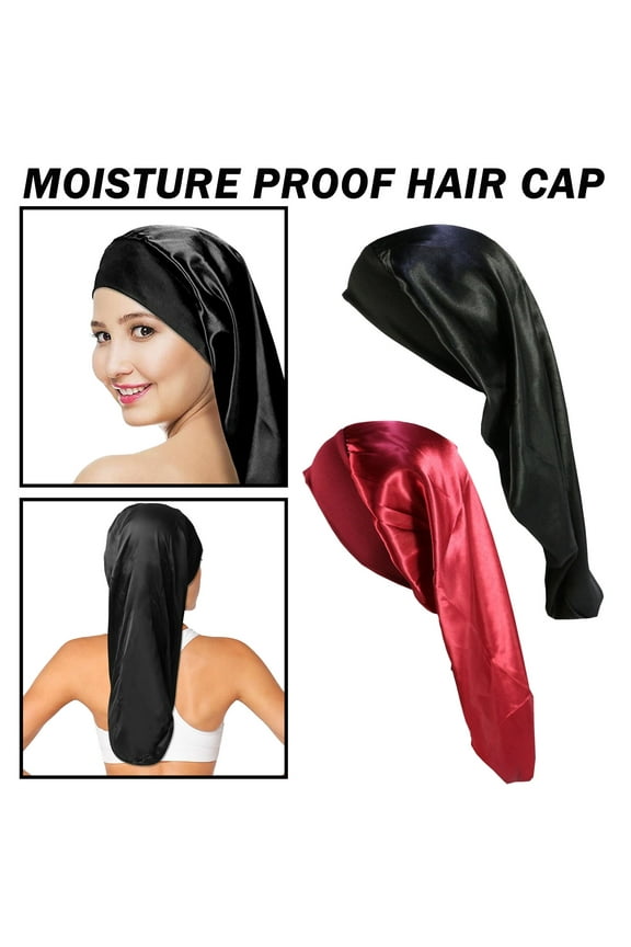 Clearance Baberdicy 2Pcs Nightcap Big Deal Caps Long Dreadlocks Satin Night Ladies Long Satin Hair 2-Pack Caps Night Caps Night Oversized of Wide Baseball Caps