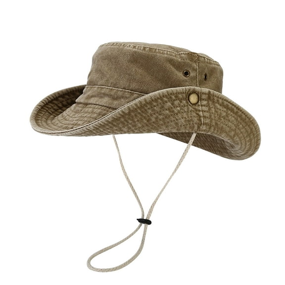 Clearance! Baberdicy Breathable Wide Brim Boonie Hat Outdoor Mesh Cap for Travel Fishing Khaki