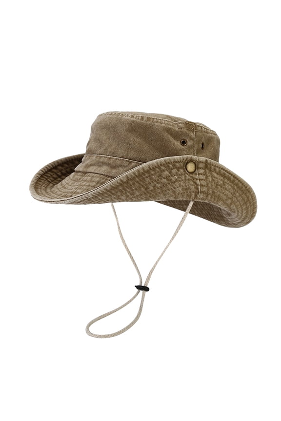 Clearance! Baberdicy Breathable Wide Brim Boonie Hat Outdoor Mesh Cap for Travel Fishing Khaki