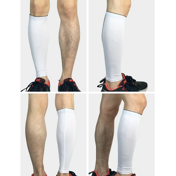 Clearance! Baberdicy Calf Compression Sleeve Leg Performance Support Shin Splint & Calf Pain Relief White
