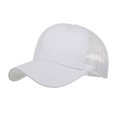 thumbnail image 1 of Clearance! Baberdicy Fashion Women Men Adjustable Summer Solid Cap Hats Baseball Hat Shade White, 1 of 1