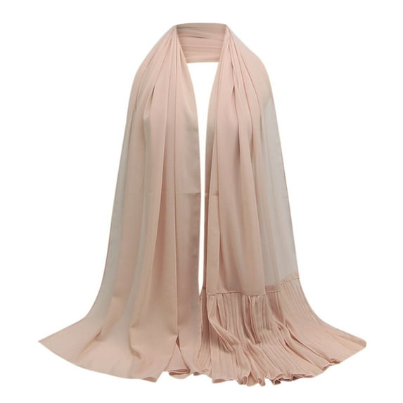 Clearance! Baberdicy Hijab for Muslim Women Long Headscarf Islamic Scarf Turban Pashmina Shawl Rose Gold