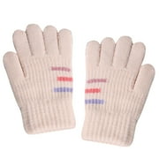 Clearance! Baberdicy Kid's Winter Gloves Children Stretchy Warm Gloves Boys Or Girls Knit Gloves Beige