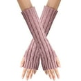 thumbnail image 1 of Clearance! Baberdicy Knitted Fingerless Gloves with Thumb Hole Unisex Warm Gloves Aa, 1 of 3