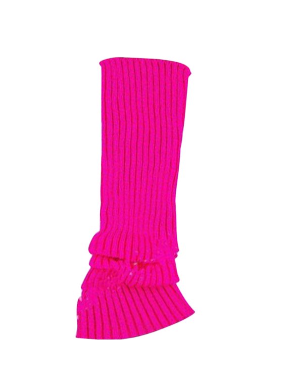 Clearance! Baberdicy Leg Knit Warmer Boot Stockings Cuffs Socks Hot Pink