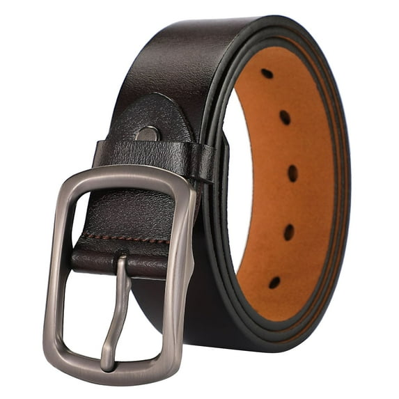 Clearance! Baberdicy Men Leather Belt Soft Leather Needle Buckle Belt Men Cowhide Casual Vintage Pants Coffee