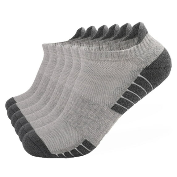 Clearance! Baberdicy Men and Women Athletic Running Socks 6 Pairs Breathable Low Cut Sports Socks with Cushioning Ankle Socks Grey