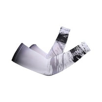 Clearance! Baberdicy Men and Women Summer Outdoor Sunscreen Sports Ice Sleeve Arm Guard Detachable Sleeves Black