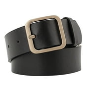 Clearance! Baberdicy New Ladies Belt Square Buckle Fashion Trend Wild Decorative Belt Black