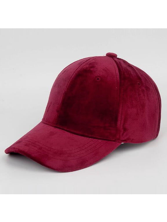 Hat Pop New Velvet Baseball Cap for Women Men Crushed Plain Dad Hat Sports Cap Hip Hop Hats Unstructured 1 Hat Clearance!